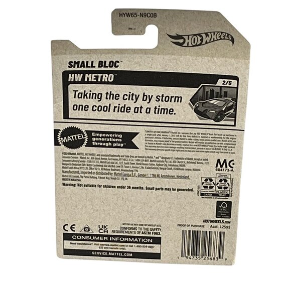 Hot Wheels Small Bloc HW Metro Yellow Taxi 2023 Mainline 7/250 Diecast Car - Picture 2 of 6